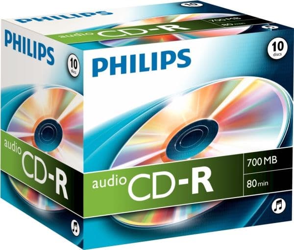 Philips - 10 x CD-R - 700 MB (80 min) - cd-box - CD-pakkaus