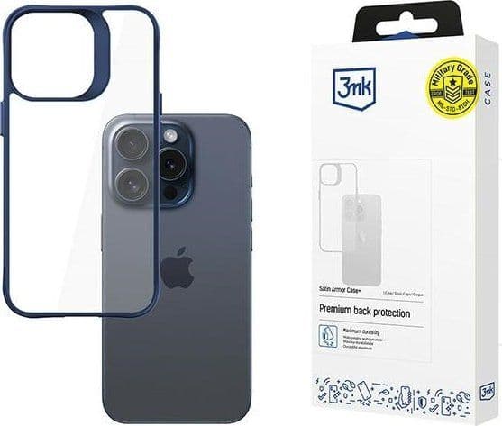 3MK Satin Armor Case+ iPhone 15 Pro Max sininen/sininen