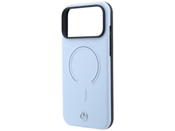 Mercedes Leather 3D MagSafe Case for iPhone 18 Pro Max / 17 Pro Max - Blue