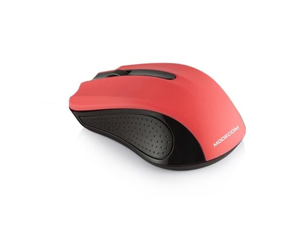 Modecom MC-WM9, Molempikätinen, Optinen, Langaton RF, 1200 DPI, Musta, Punainen