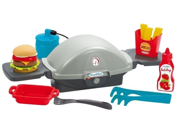 ECOIFFIER grå grill med burgertillbehör