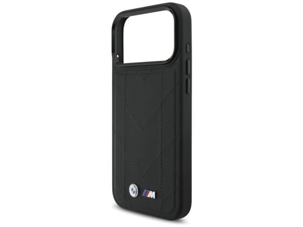 BMW M Quilted Logo MagSafe mobilskal för Apple iPhone 17 Pro Max, svart