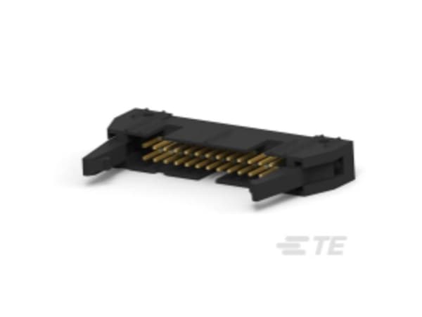 TE Connectivity AMP-LATCH Series Straight Through Hole PCB Header, 26 Contact(s), 2.54mm Pitch, 2 Row(s), Shrouded
