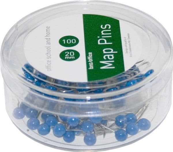 Kork-/nålar, BNT, blå, 4x20x4mm förpackning à 100 st