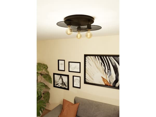 EGLO IKESTON LOFT 3L E27 sort/gitter