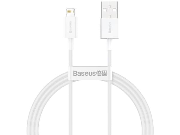 Baseus CALYS-A02, Hvid, USB A, Lightning, 1 m, Hanstik, Hanstik