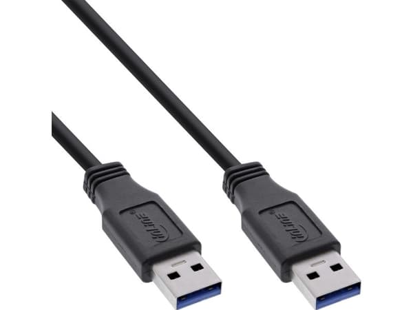 InLine USB 3.0-kabel, A til A, svart - 1,5m