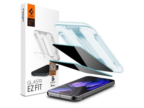 Spigen GLAS.tR EZ Fit, Google, Pixel 9/Pixel 9 Pro, Svart, 2 styck