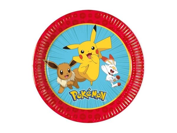 Pokemon papp tallerkener, 19,5 cm