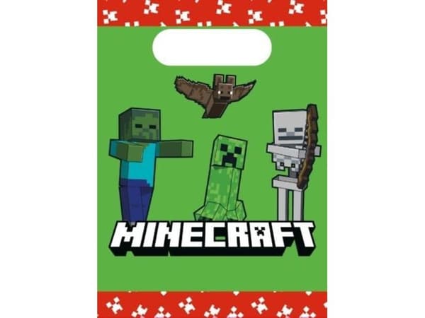 Minecraft papperspåsar 4 st.