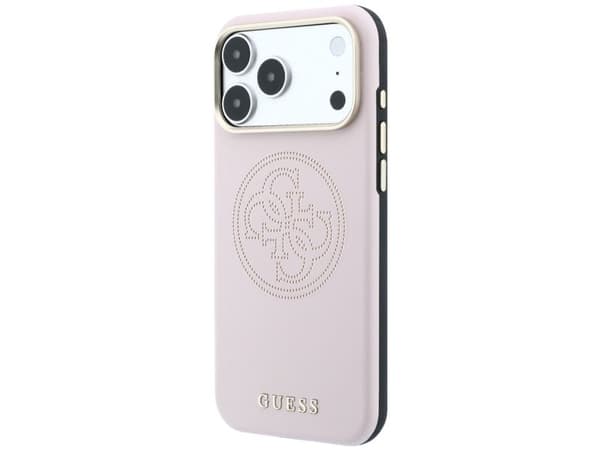 Guess Perforated 4G Gold Logo Magsafe Case for iPhone 17 Pro Max / 18 Pro Max - Pink
