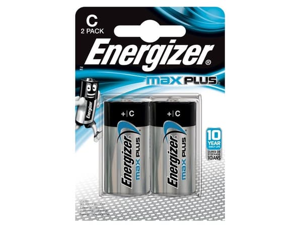 Energizer Max Plus, Kertakäyttöinen akku, C, 2 kpl, Kupla