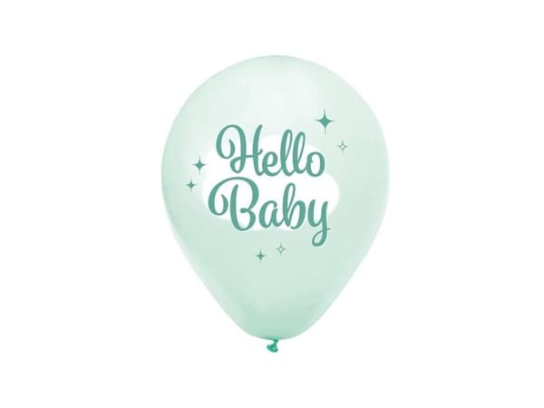 Hello Baby ballonger, mint 8 stk