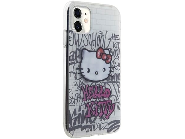 Sourcing Hello Kitty HKHCN61HDGPHT iPhone 11 / XR 6,1" hvit/hvit hardcase IML Kitty On Bricks Graffiti