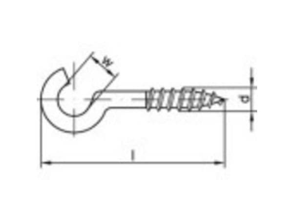 TOOLCRAFT Taivutetut ruuvikoukut 40 mm Sinkitty teräs 100 kpl