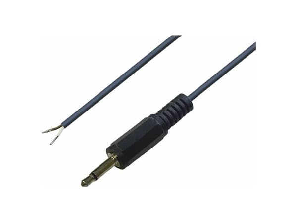 TRU COMPONENTS 1578898 jackplugg 3,5 mm plugg, rett pol: 2 mono sort (1 stk.)
