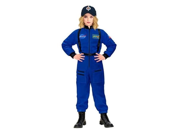 Blå astronautdräkt