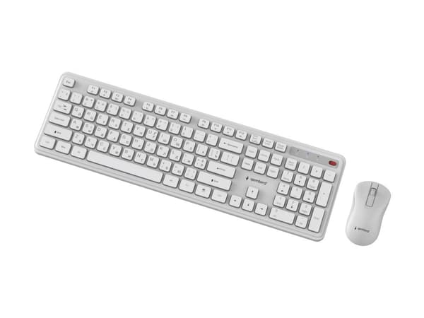 Slim Pro Business wireless desktop set, white, US layout