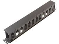 MicroConnect Cable Management - Kabelstyringspanel - svart - 1U - 19"