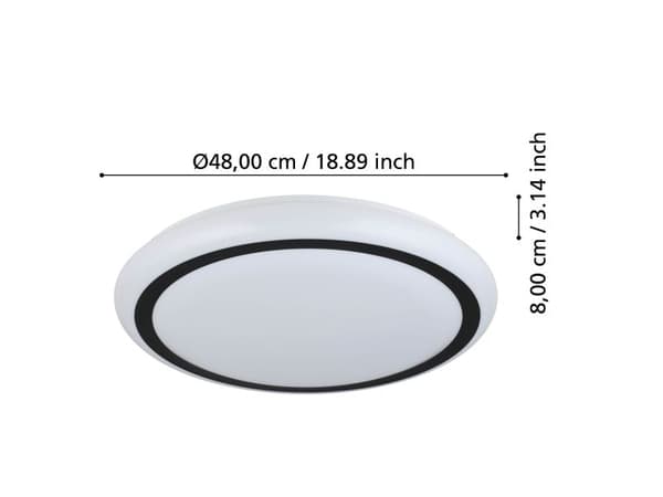 EGLO CAPASSO LOFT 2500LM Ø480 SORT