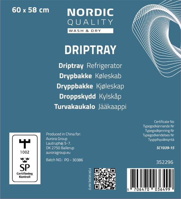Nordic Q Dryppbrett - 60 x 58 cm.