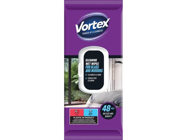 Staples WIPES våt glas-/spegelduk VORTEX48PCE