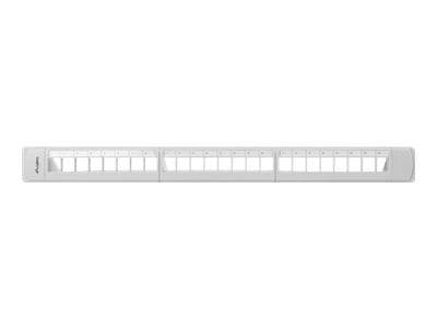 Lanberg PPKS-1124-S - Patchpanel (blank) - stativmonterbar - grå - 1U - 19" - 24 porte