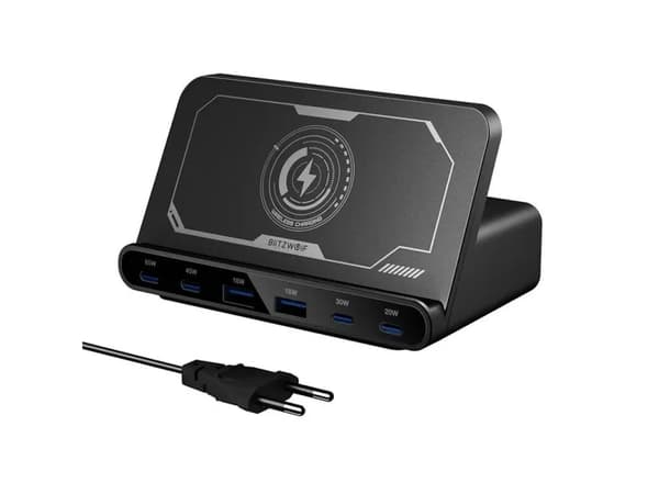 Blitzwolf latausasema Blitzwolf BW-S27 160W, 2xUSB-A, 4xUSB-C, 15W (musta)