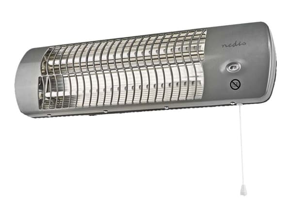 Nedis - Badrumsvärmare - väggmonterad - 1.2 kW - grå
