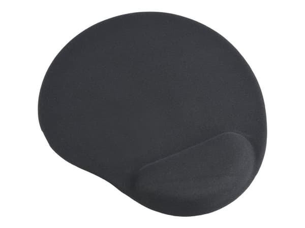 Gembird MP-GEL-BLACK - Musematte med håndleddsstøtte - svart