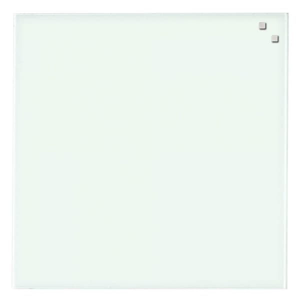 Magnetisk glastavle 45 x 45 cm hvid