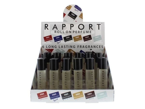 Eden Classic Rapport Platinum 10ml Roll On Perfume Display Unit 24pcs