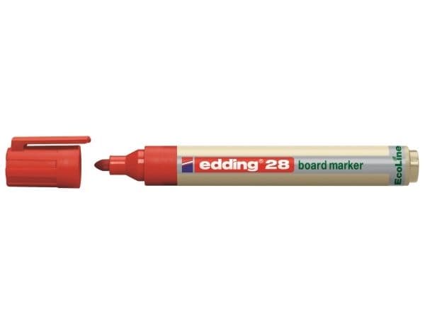 Whiteboardpenna Edding 28 Ecoline, rund, röd