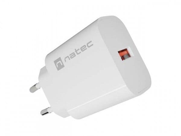 NATEC nettlader RIBERA 1x USB-A 18W hvit