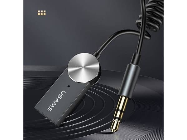 AUX (3,5 m) Bluetooth 5.0 ljudadapter USAMS, svart
