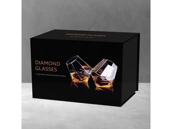 Herma Mad Monkey - Whiskeygläser "Diamond" (2er Set) läpinäkyvästi
