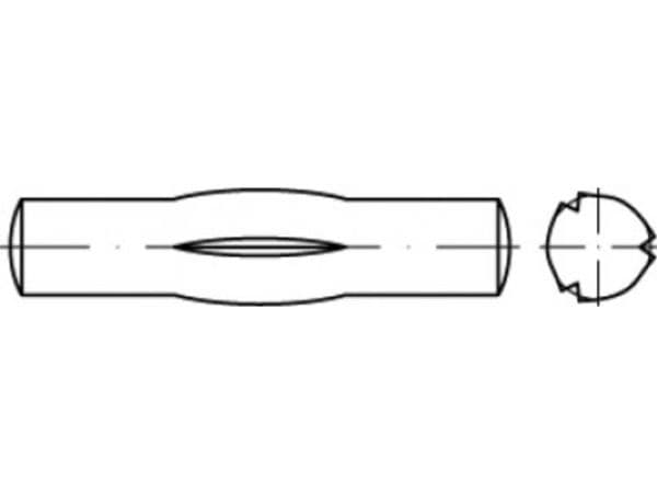 TOOLCRAFT räfflad spik 4 mm stål 100 st