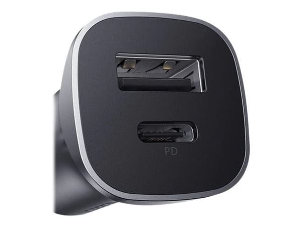 Ugreen - Strömadapter för bil - 18 Watt - 3 A - QC 4.0, PD 3.0 - 2 utdatakontakter (USB, USB-C)