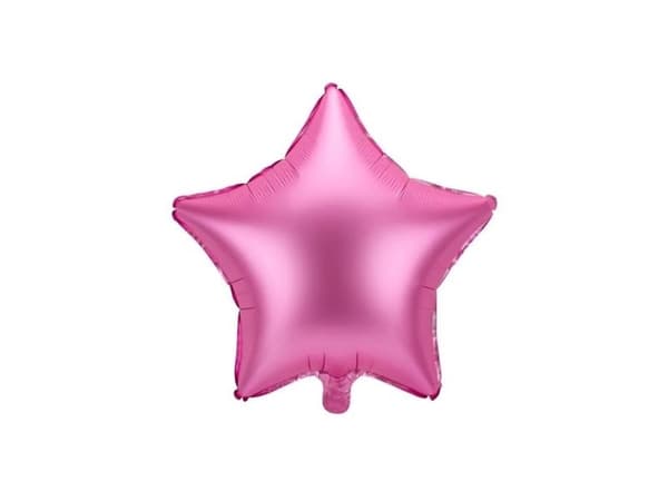 Folieballon Stjerne, Pink mat