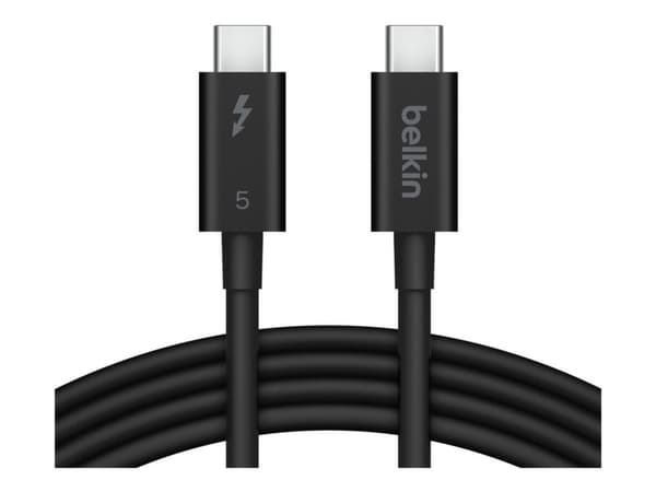 Belkin CONNECT - Thunderbolt-kabel - Thunderbolt 5 (hann) til Thunderbolt 5 (hann) - USB4 / Thunderbolt 3 / Thunderbolt 4 / Thunderbolt 5 / Display...