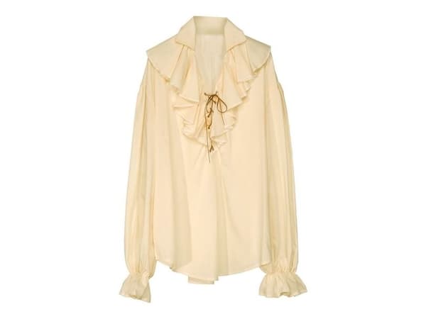 Beige piratskjorte