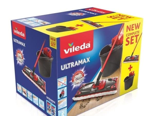 Vileda Ultramax Box, komplett med flatmopp og bøtte