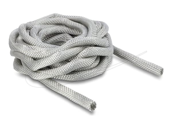 Delock - EMC-skyddssleeve - braided, self-closing, 5 m x 10 mm - 5 cm