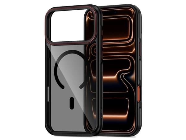 Tech-Protect MagHybrid MagSafe Case for iPhone 17 Pro Max - Black and Red
