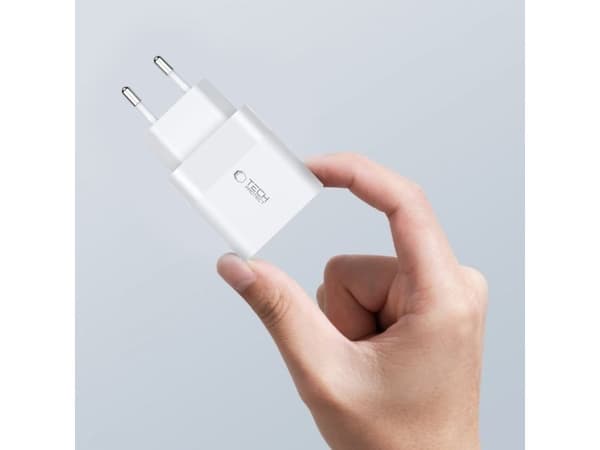 Tech-Protect C20W-laddare 2x USB-C PD 20W - vit