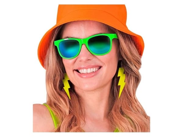 Neon guldhänge örhängen