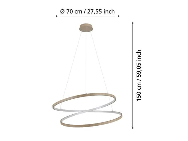 EGLO RUOTALE PENDEL Ø700 SAND