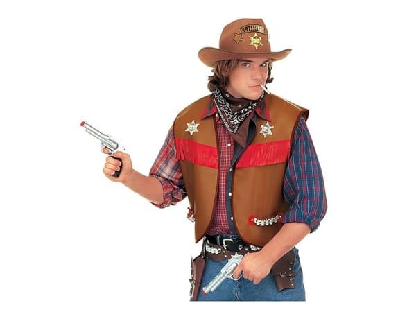 Brun cowboyväst
