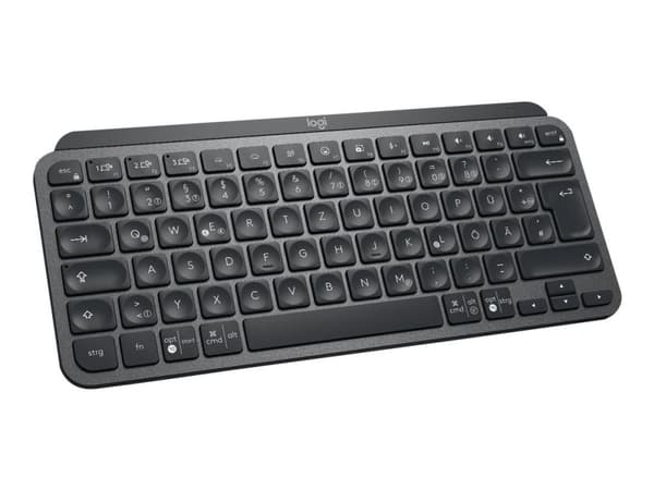 Logitech MX Keys Mini, Mini, RF Wireless + Bluetooth, Näppäimen saksikytkin, QWERTY, Grafiitti