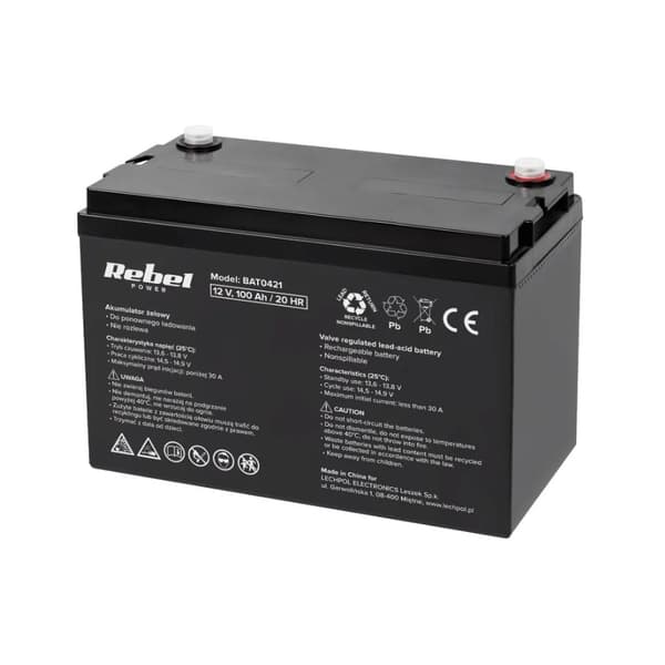 VIPOW gelbatteri 12 V 100 Ah